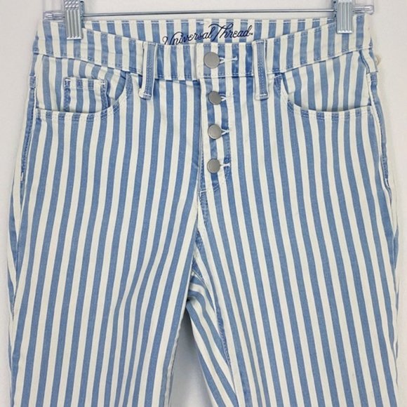 High rise skinny blue stripe jeans target universal threads - Picture 6 of 9